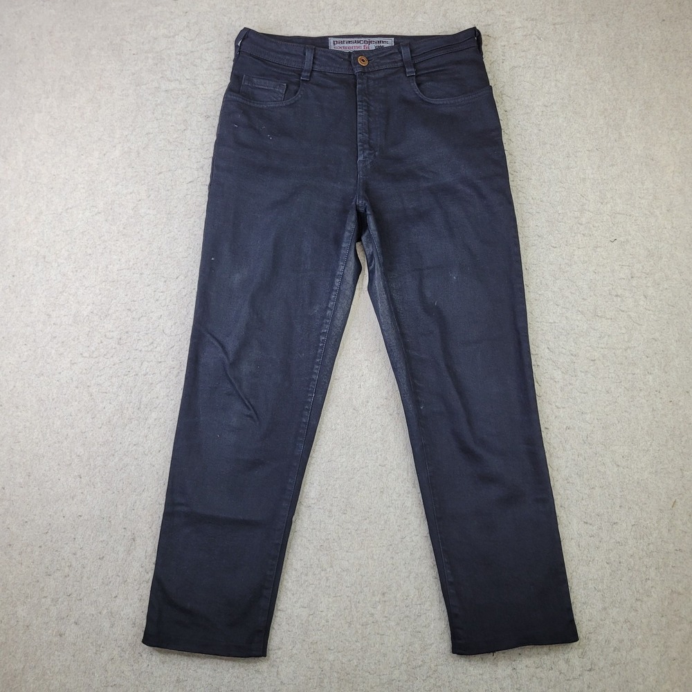 Parasuco Jeans Women's 30x32 Black Denim Extreme Fit Straight Leg Actual 30x26